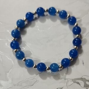 Handmade Blue Kyanite Beaded Bracelet